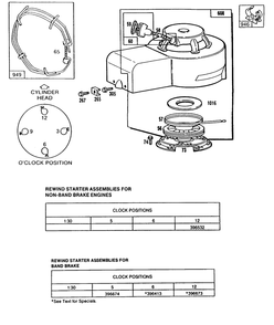Blower Hsgs,rewind Diagram and Parts List for 112982-3912-XX  Briggs and Stratton Engine